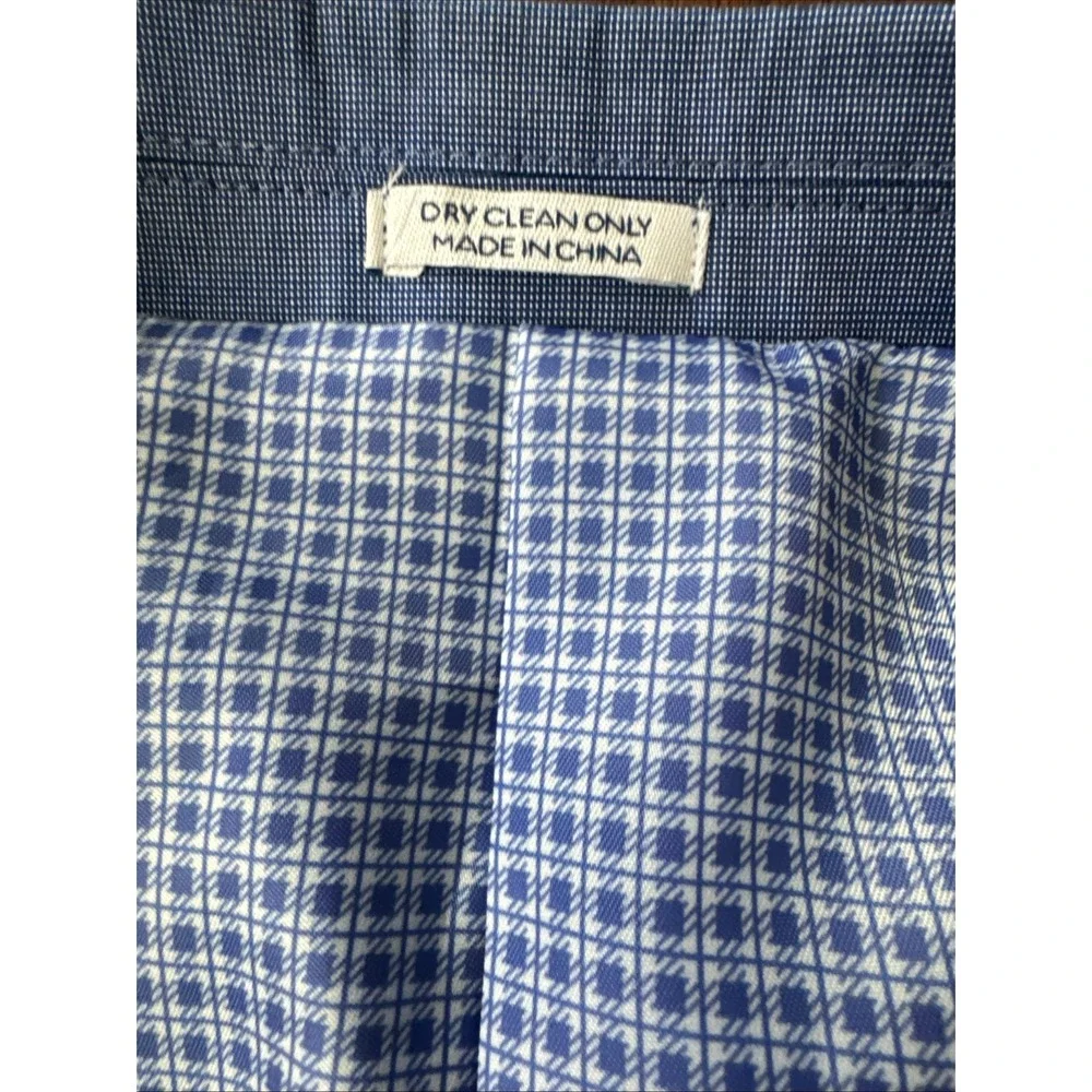 Saddlebred Men's Blue Sport Coat Blazer 46L Cotton Poly Lined Classic Fit Jacket